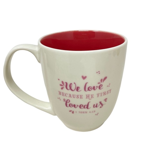 You Are Loved Cup/Mug White and Pink - Picture 2 of 3